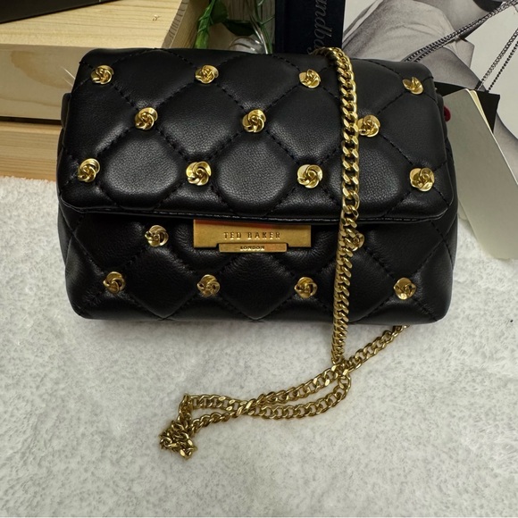 Ted Baker Black Leather crossbody/clutch - Picture 2 of 9